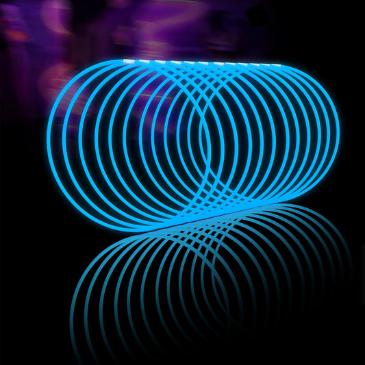 Glow Fever Glow Sticks Bulk 100ct 22'' Glow Necklaces with Connectors,