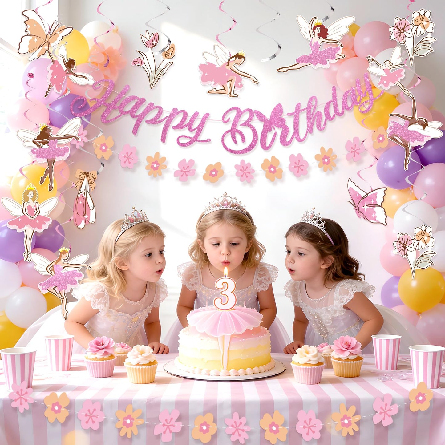 Ballerina Birthday Party Decorations Pink Ballet Girls Happy