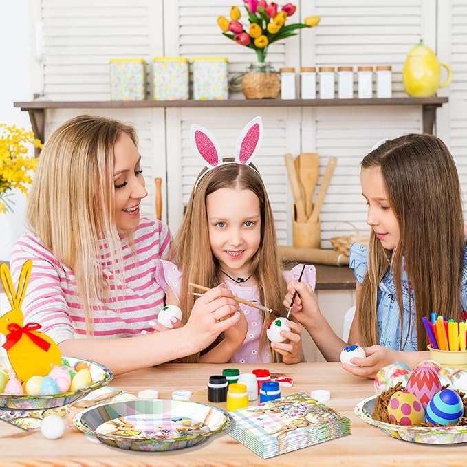 Easter Bunny Party Plates Happy Easters Rabbits Party Tableware