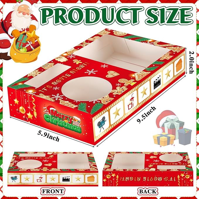 20 Pcs Christmas Movie Night Supplies Movie Night Paper Snack