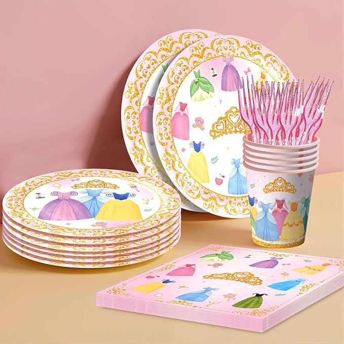 134Pcs Princess Birthday Party Decorations for Princess Party
