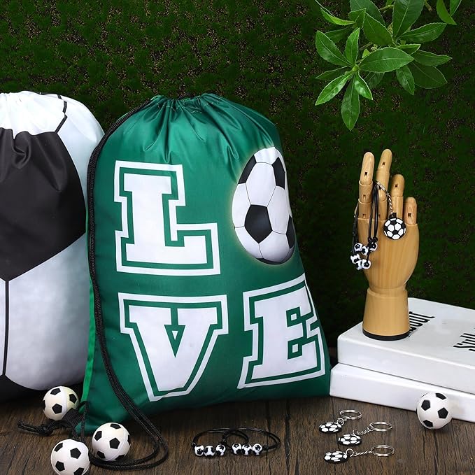 36 Pcs Soccer Party Favors 12 Soccer Drawstring Gift Bags Team
