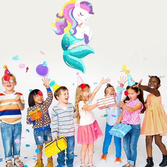 Small Unicorn Piñata with Piñata Stick Blindfold and Confetti