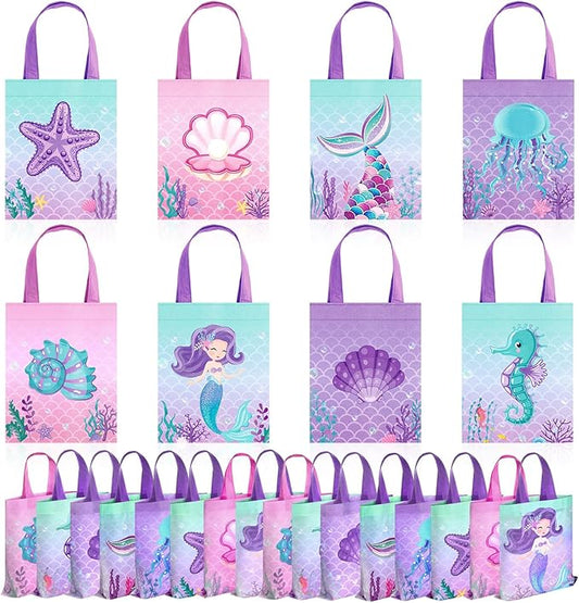 32 Pcs Mermaid Party Favor Bags Under the Sea Party Goodie Bags