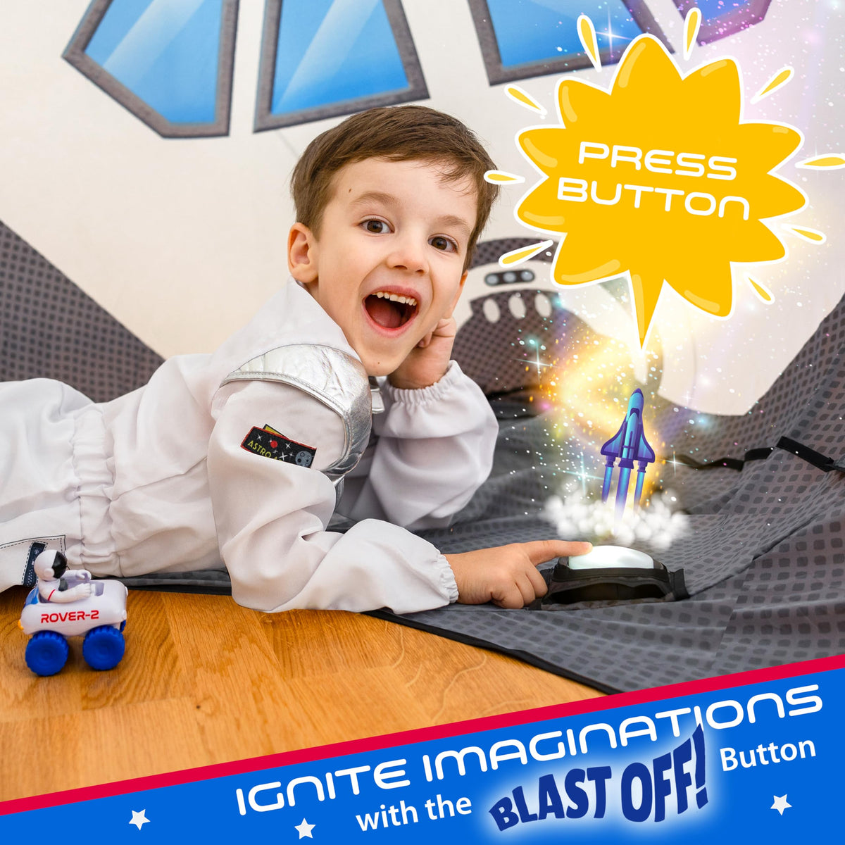 W&O Space Explorer Aerodome with LED Lights & Blast-Off Button