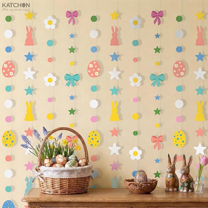 Easter Garland 3.2 Feet 10 Strings No DIY Easter Decorations for