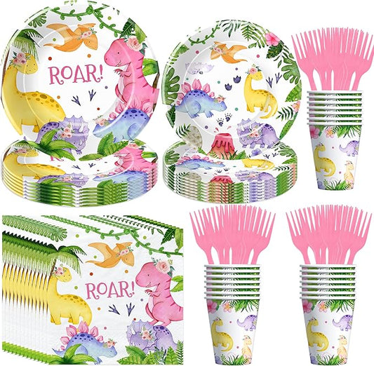 Dinosaur Party Decorations Tableware For Girl Birthday Baby Shower