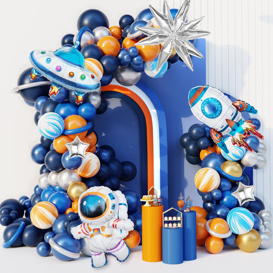 Ouddy Party 142Pcs Outer Space Party Decorations Balloon Garland Kit,