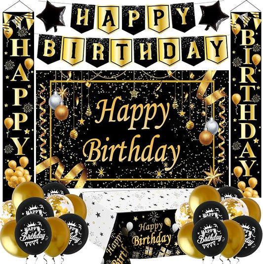 Black and Gold Birthday Decorations Birthday Party DecoratIons for