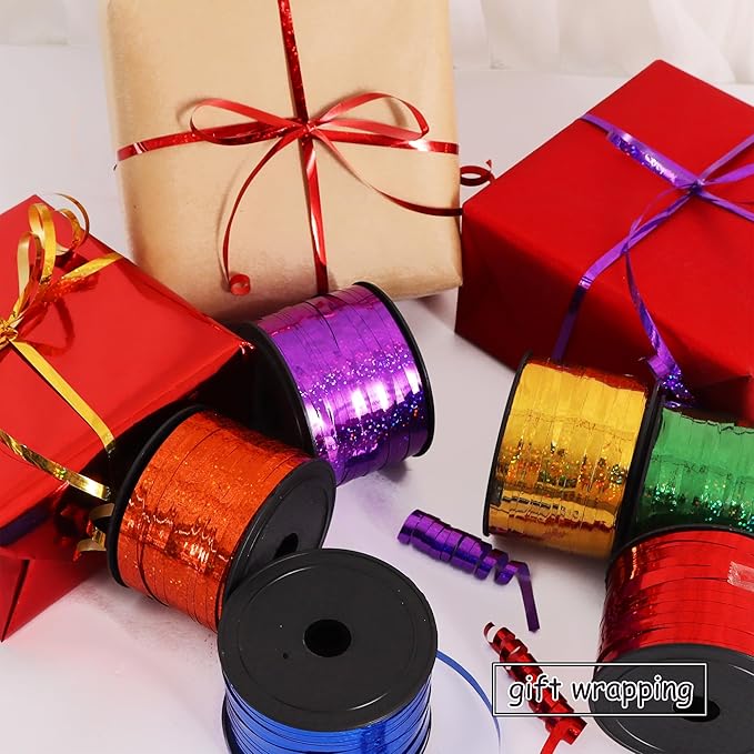 6 Assorted Colors Curling Ribbons Balloon String Ribbons