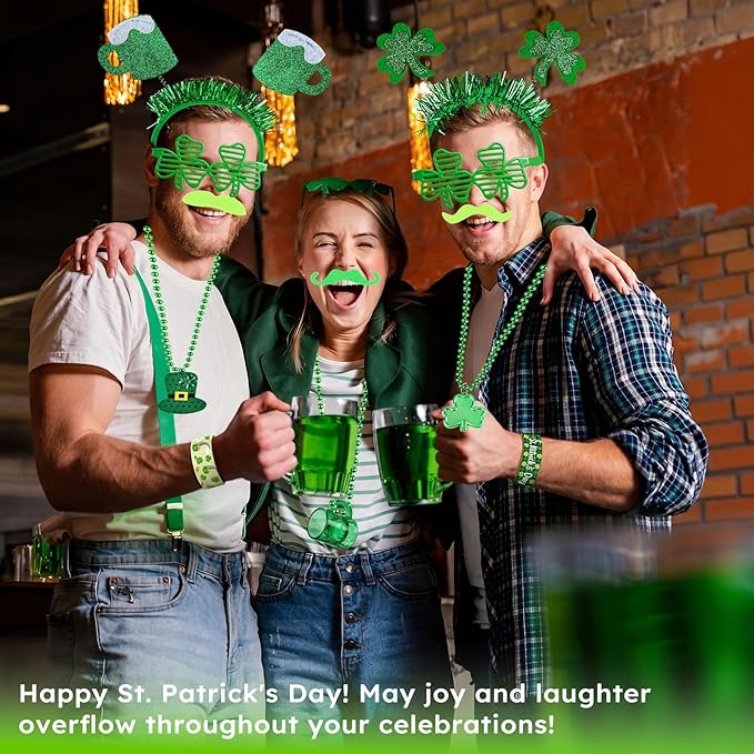 134Pcs St Patrick's Day Accessories Party Favor Set with Stickers
