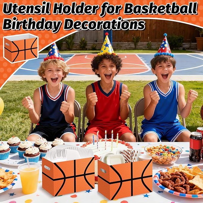 2PCS Basketball Utensil Holder Paper Utensil Caddy for Basketball