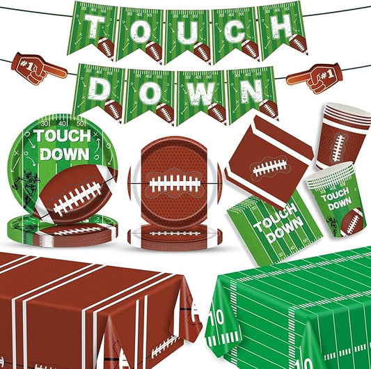 Football Party Supplies Kit Includes Dinner Plates Dessert Plates