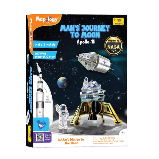 Imagimake Mapology Man's Journey to Moon | NASA Mission Apollo 11 |