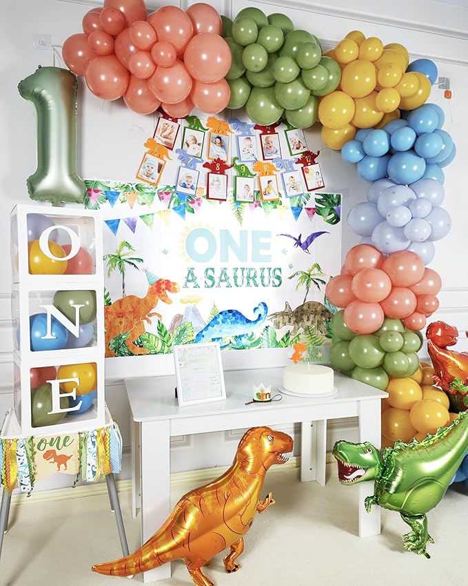 One a Saurus Birthday Decorations Dinosaur 1st Birthday Party