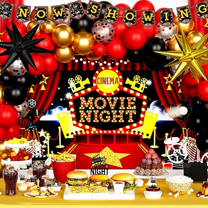 Movie Night Party Decorations Movie Theater Hollywood Themed