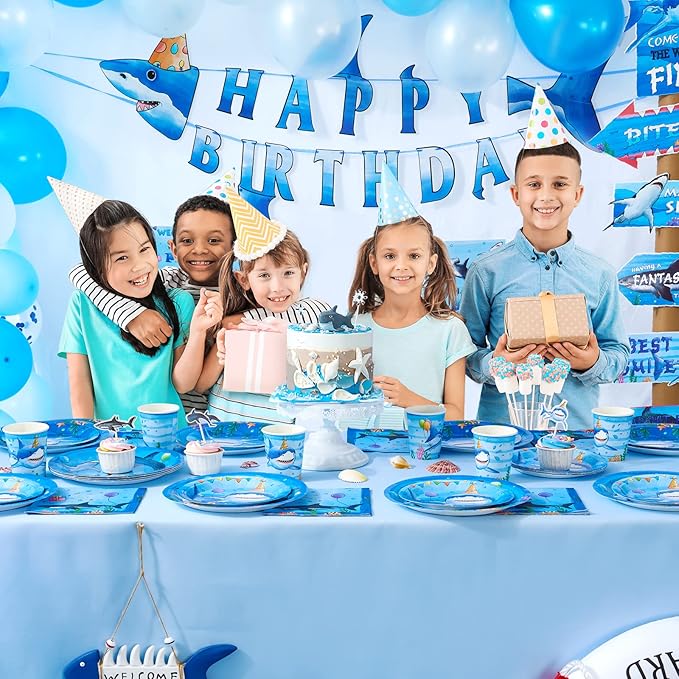 Shark Birthday Party Decorations 64PCS Under The Sea Birthday