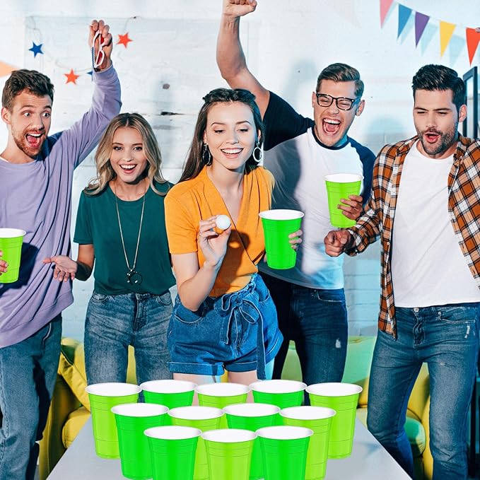 120 PCS st. patrick's Day Plastic Cups Green Disposable Plastic Cups