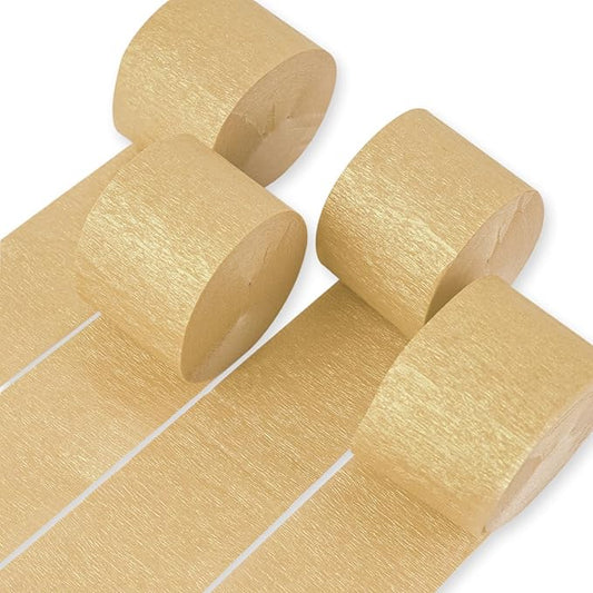 PartyWoo Crepe Paper Streamers 4 Rolls 328ft, Pack of Crepe Paper