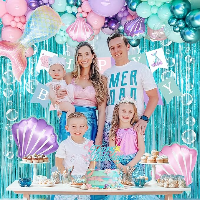 Mermaid Birthday Decorations Birthday Decorations for Girls Women