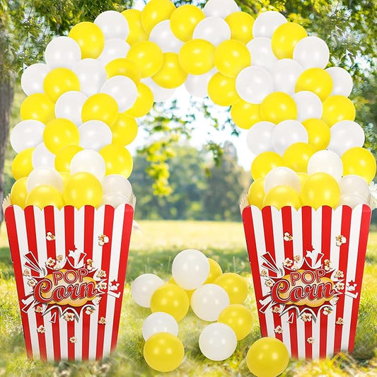 Sosation 1 Pack Giant Popcorn Box Prop Cardboard Stand up with