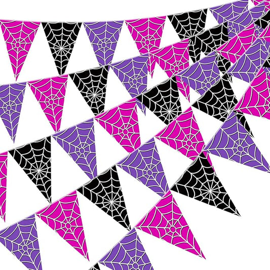 5 Pcs Wednesday Birthday Party Decorations Halloween Spider Web