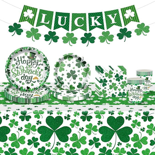 St Patrick's Day Party Supplies Irish Themed Disposable Dinnerware
