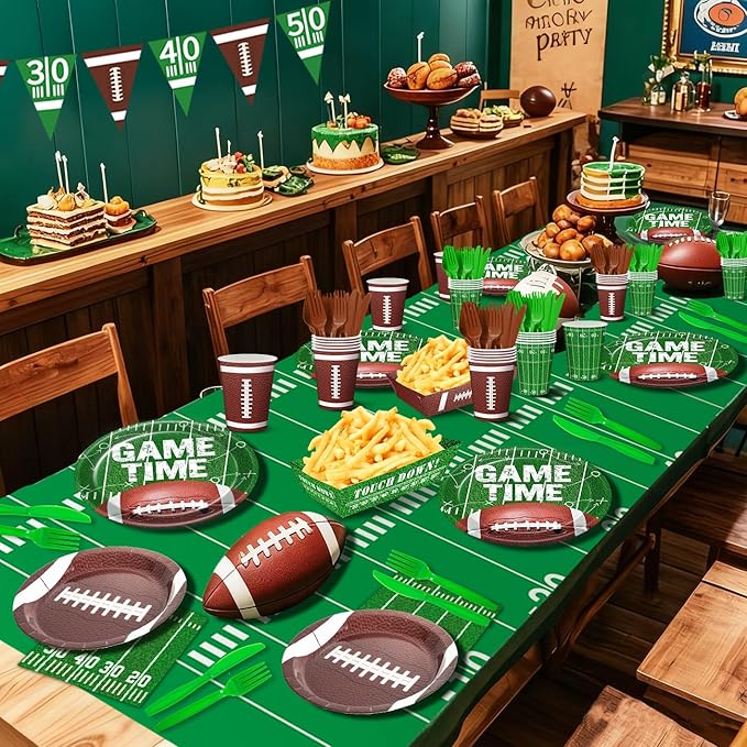 Football Party Decorations for 24 Guests Football Party Supplies Kit