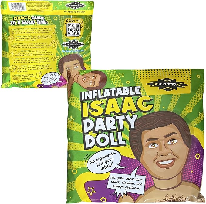 Merrimix - Isaac Inflatable Blow Up Doll Gag Gifts for Men, Bachelor