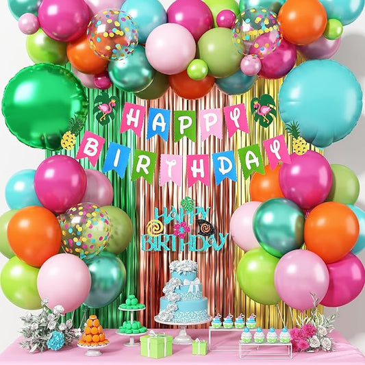 Hawaiian Tropical Birthday Party Decorations Summer Luau Party