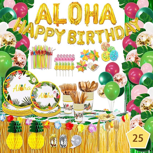 323 Luau Party Decorations Hawaiian Party Decorations Kit For Adults