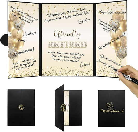Black Gold Retirement Party Decorations, Officially Retired