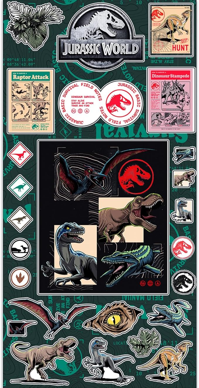 Jurassic World Party Favors for Boys & Girls Bundle ~ 12 Pack Sticker