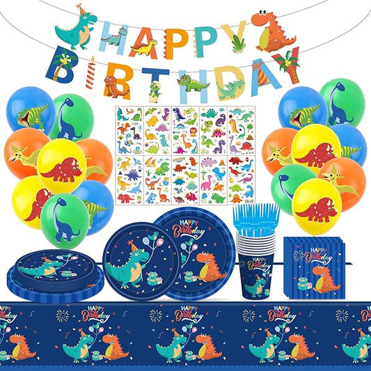 108PCS Dinosaur Birthday Party Supplies Dinosaur Party Decorations