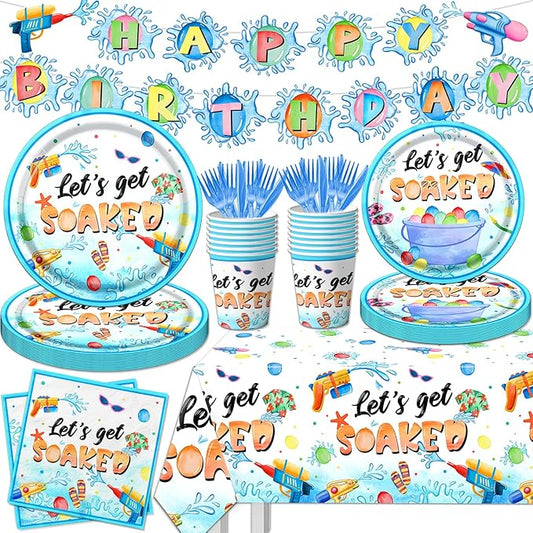 Summer Party Decorations 142Pcs Water Gun Party Decorations