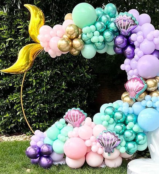 Mermaid Balloon Arch Kit Pink Purple Mermaid Tail Arch Party