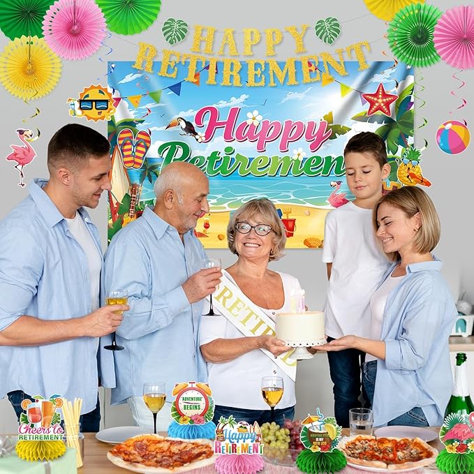 Luau Hawaiian Retirement Party Decorations 23Pcs Beach Retirement