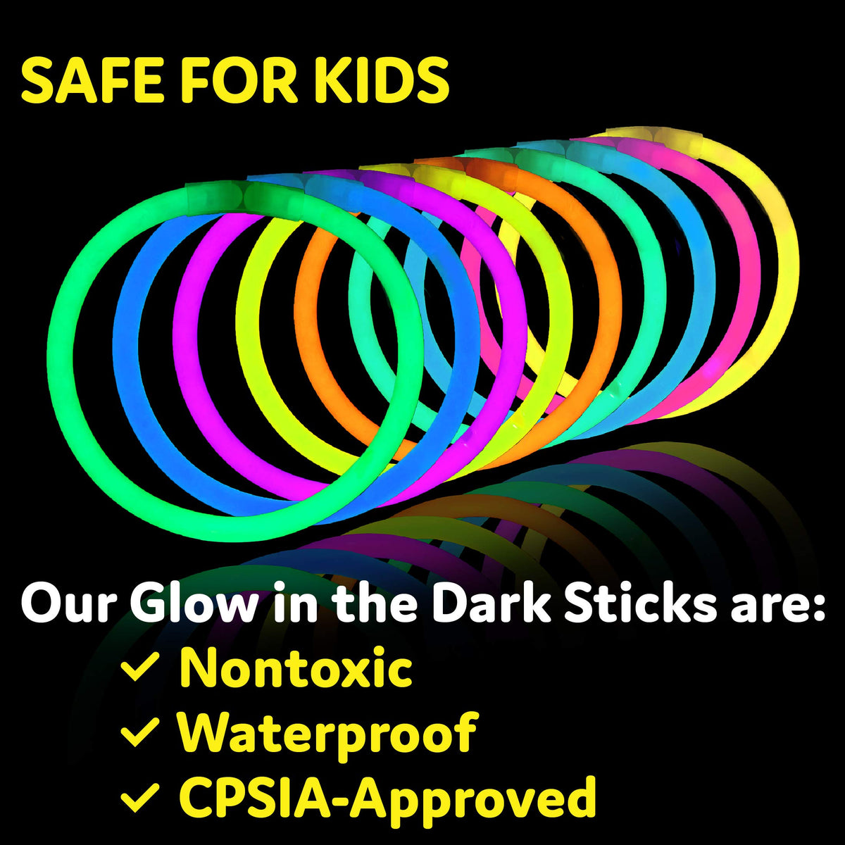 Glow Sticks Bulk Neon Party Supplies - 200 8” Neon Party Glow Sticks