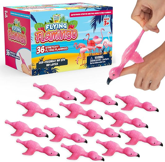 PICK A TOY 36 Pcs Flamingo Party Favors Toys for Kids Bird Shooter