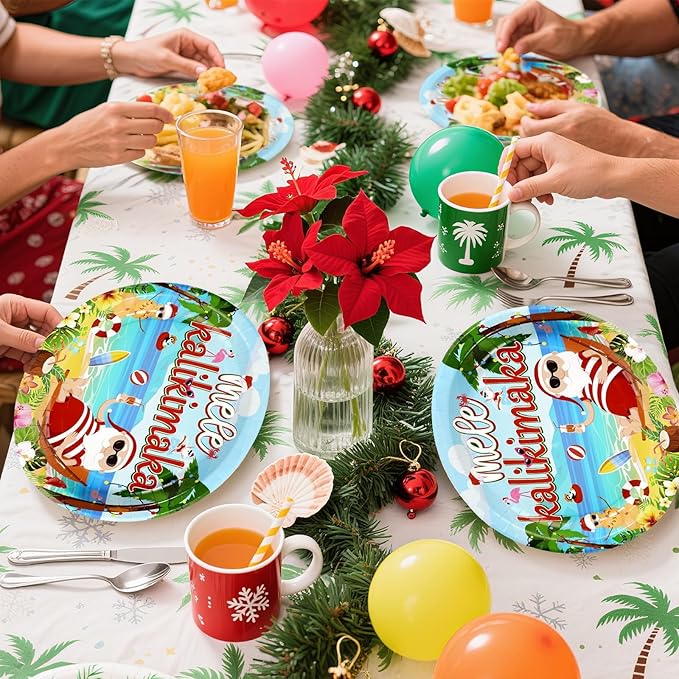 50Pcs Summer Christmas Party Supplies 10” x 12” Tropical Hawaiian