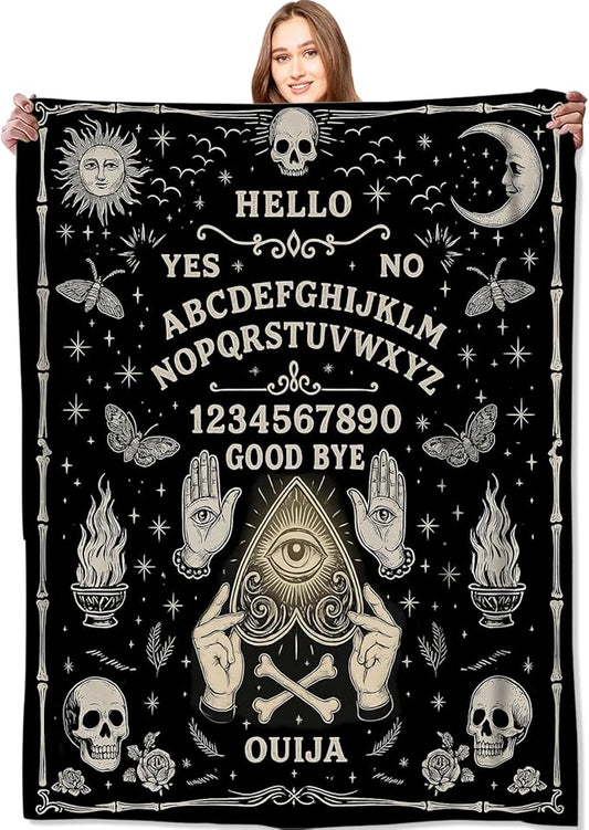 Ouija Board Blanket Halloween Holiday Decor Gothic Spirit Witch