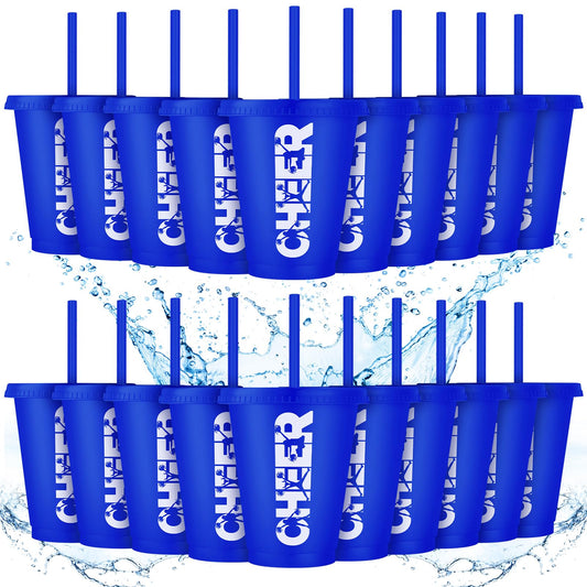 Domensi 20 Pcs Cheer Cup Gift Bulk for Team 16 oz Plastic Ballet Dance