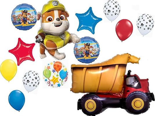 Paw Pups Rubble and Dump Truck on Patrol Birthday Party Supplies