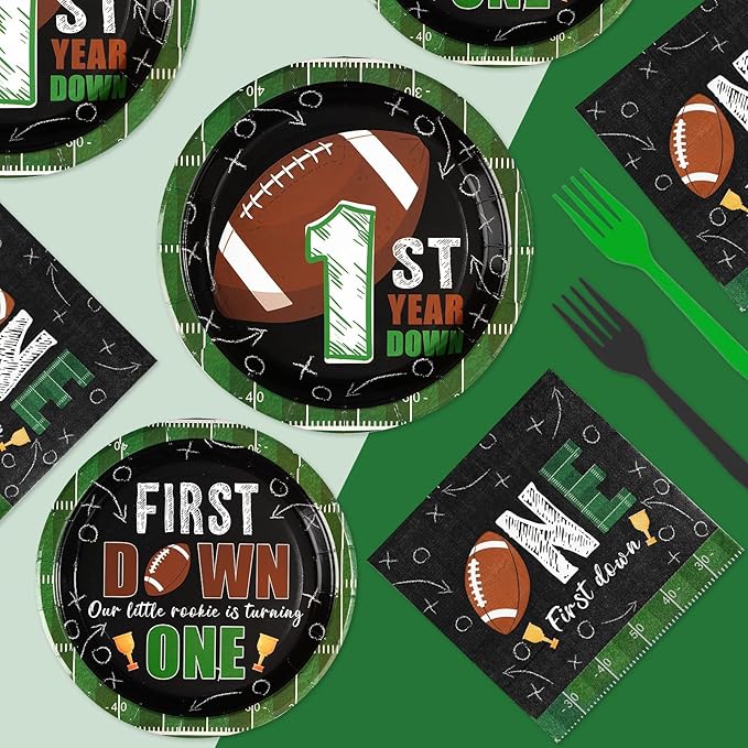 96Pcs Football Party Decorations First Down Football Birthday Party