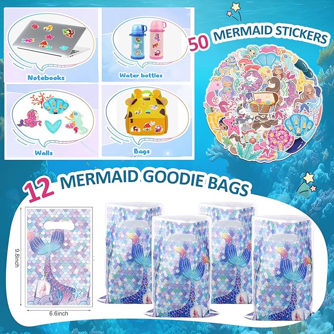 Mermaid Party Favors Birthday Party Decorations Supplies Little
