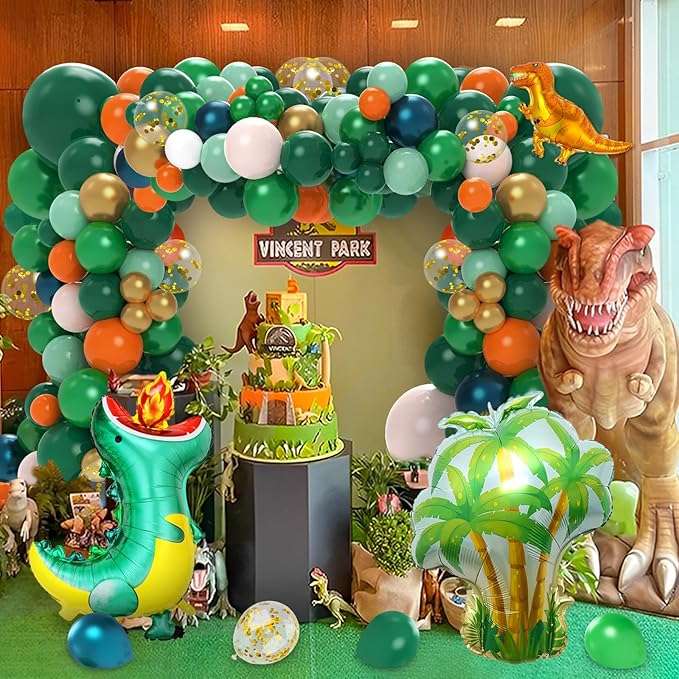 Dinosaur Birthday Party Decorations 113pcs Dinosaur Balloons Include