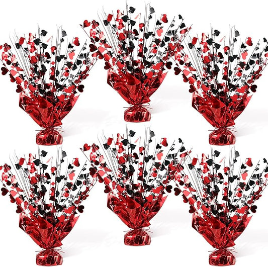 6 Pcs Casin Foil Spray Centerpieces for Tables Las Vegas Theme Party