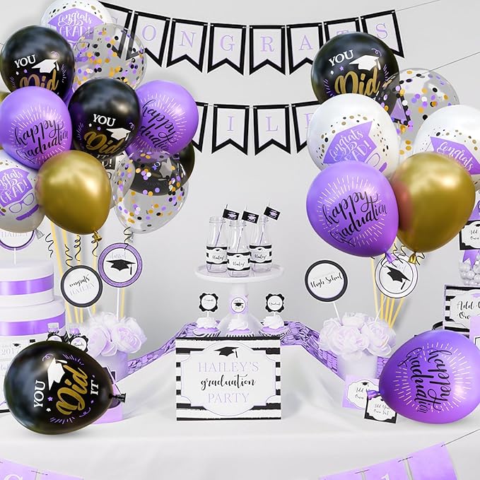 74 Pack Graduation Party Decorations Balloons Set - 12 Inch B
