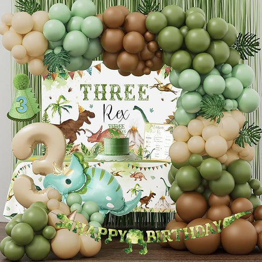 Three Rex Birthday Party Decorations Boy Dinosaur 3rd