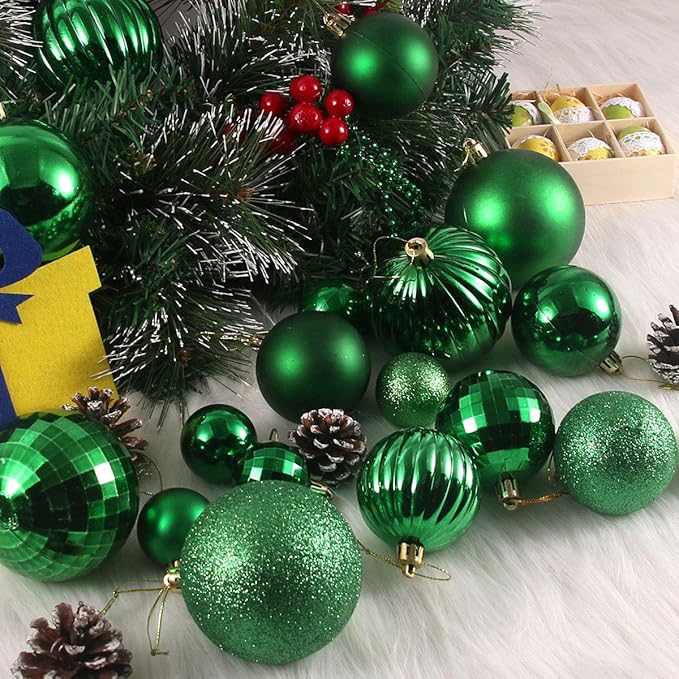 18Pcs Christmas Balls Ornaments for Xmas Tree - Shatterproof Christmas